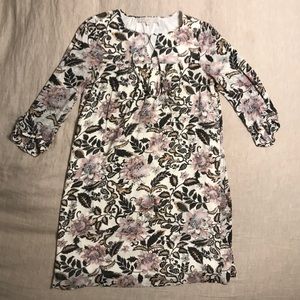 LOFT Woodblock Floral Shirtdress